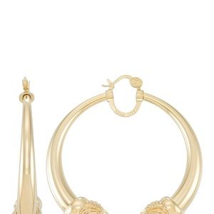 Authentic sister love extra large Ram hoop earrings